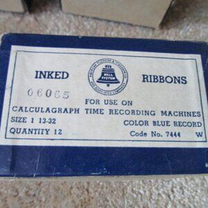 Vintage Bell Systems 4 EMPTY Inked Ribbons boxes for calculagraph machines